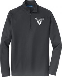 Men's Pinpoint Mesh 1/2-Zip, Grey